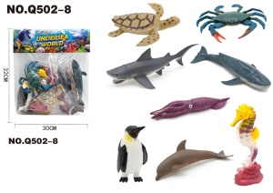 Морские обитатели в пакете 8 шт Q502-8