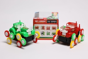 1125A  Машинка-перевертыш  Ретро бигфут  на батарейках 12 10 9