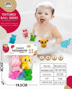 Набор животные пищалки 5 шт в пакете BLS59-25