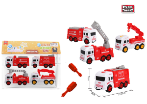 Конструктор винтовой Пожарная техника 4 шт 1312