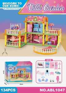 Домик кукольный 134 детали ABL1047