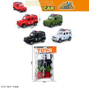 Машинка инерционная 4 шт в пакете 888338-3C4