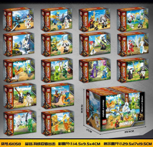 Конструктор Ниндзя против скелетов в дисплее 16шт 61058