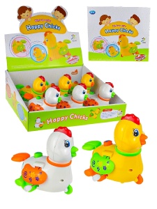 Заводная игрушка курочка в дисплее 6 шт 513