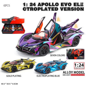 Машинка инерционная металлическая в дисплее 6 шт B2470