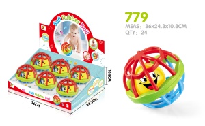 Погремушка Мяч в дисплее 6 шт RT779